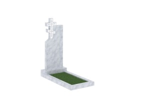 Мраморный памятник с крестом «№4»